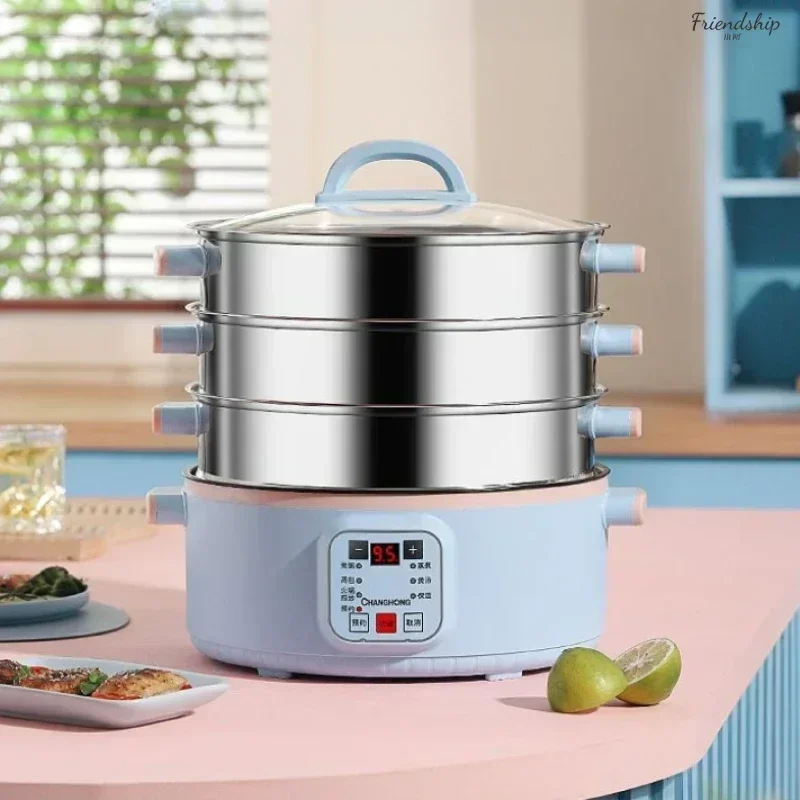 

New Household Multifunctional Large-Capacity Steamer - Auto Power-Off, Multi-Layer All-in-One.