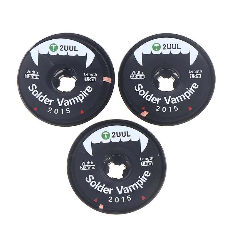 

New2UUL DW16 2015 Ultra High Density Solder Vampire Desoldering Braid Wick Separate Pack For Motherboard PCB BGA Soldering Tools