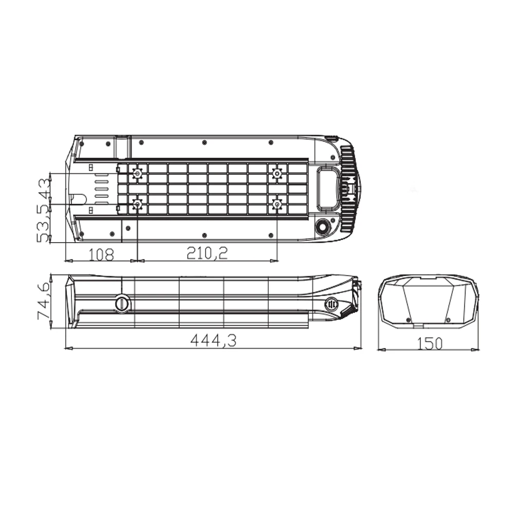 Rear Rack Carrier Akku Replacement Battery Pack 36v 13Ah for Phylion XH370-10J (SF-03) JOYCUBE JCE360-10 Ebike AKKU Replcem