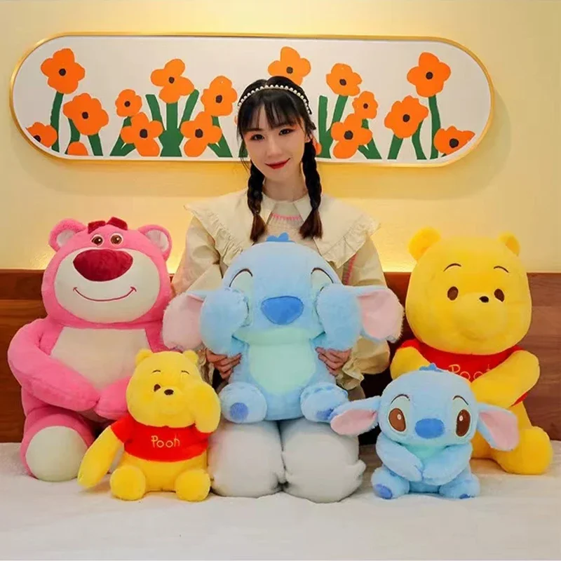 Disney-Jouet en peluche dessin animé pour enfants, cadeau d'anniversaire Kawaii, Winnie l'ourson, Toy Story, 30cm-60cm