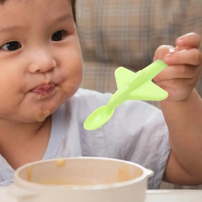 Lepels Baby Vliegtuig Vorm Diner Kinderen Lepel 2 Stuks Veilig Kinderen Bestek Milieuvriendelijk Bestek Voor Thuis School Indoor Outdoor