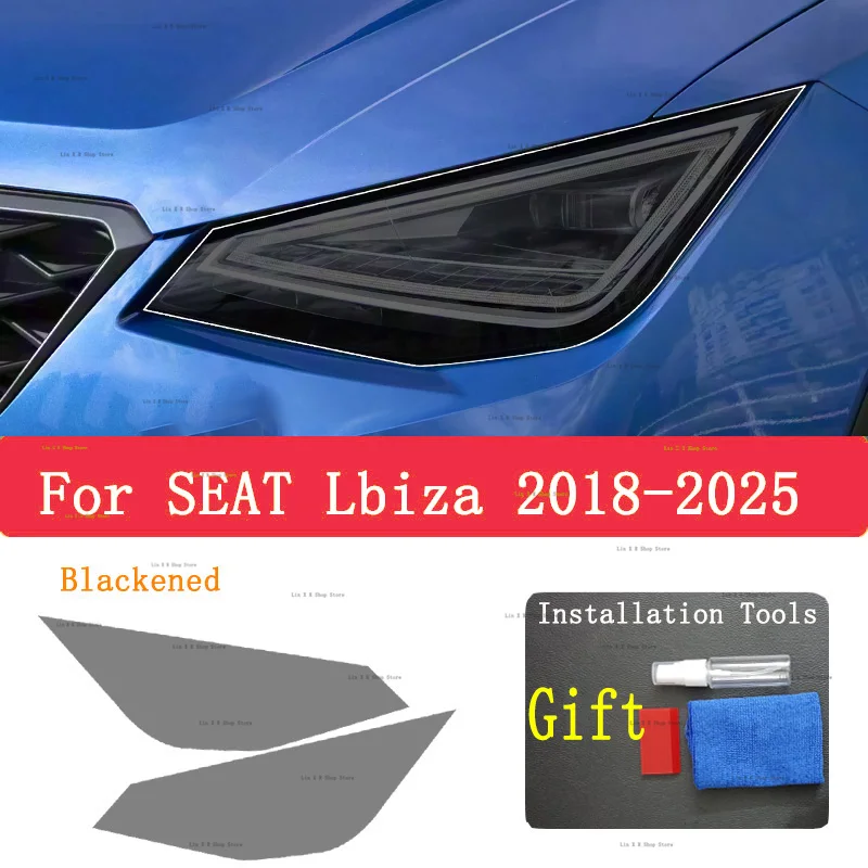 

Для SEAT Lbiza 2018-2025 автомобильная внешняя фара против царапин, передняя лампа, оттенок, защитная пленка из ТПУ, аксессуары для ремонта