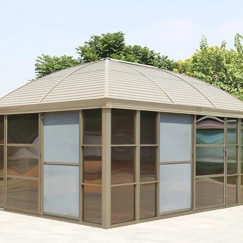 

Gazebo Outdoor Courtyard Sun Room Chalet Mobile Villa Pavilion Double Garden Assembly Outdoor Roof