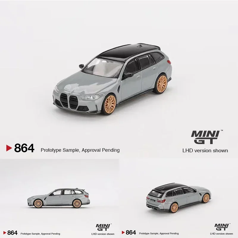 PreSale MINIGT 864 1:64 BMW M3 Competition Touring Brooklyn Grey Diecast Diorama Model Collection Miniature Toys