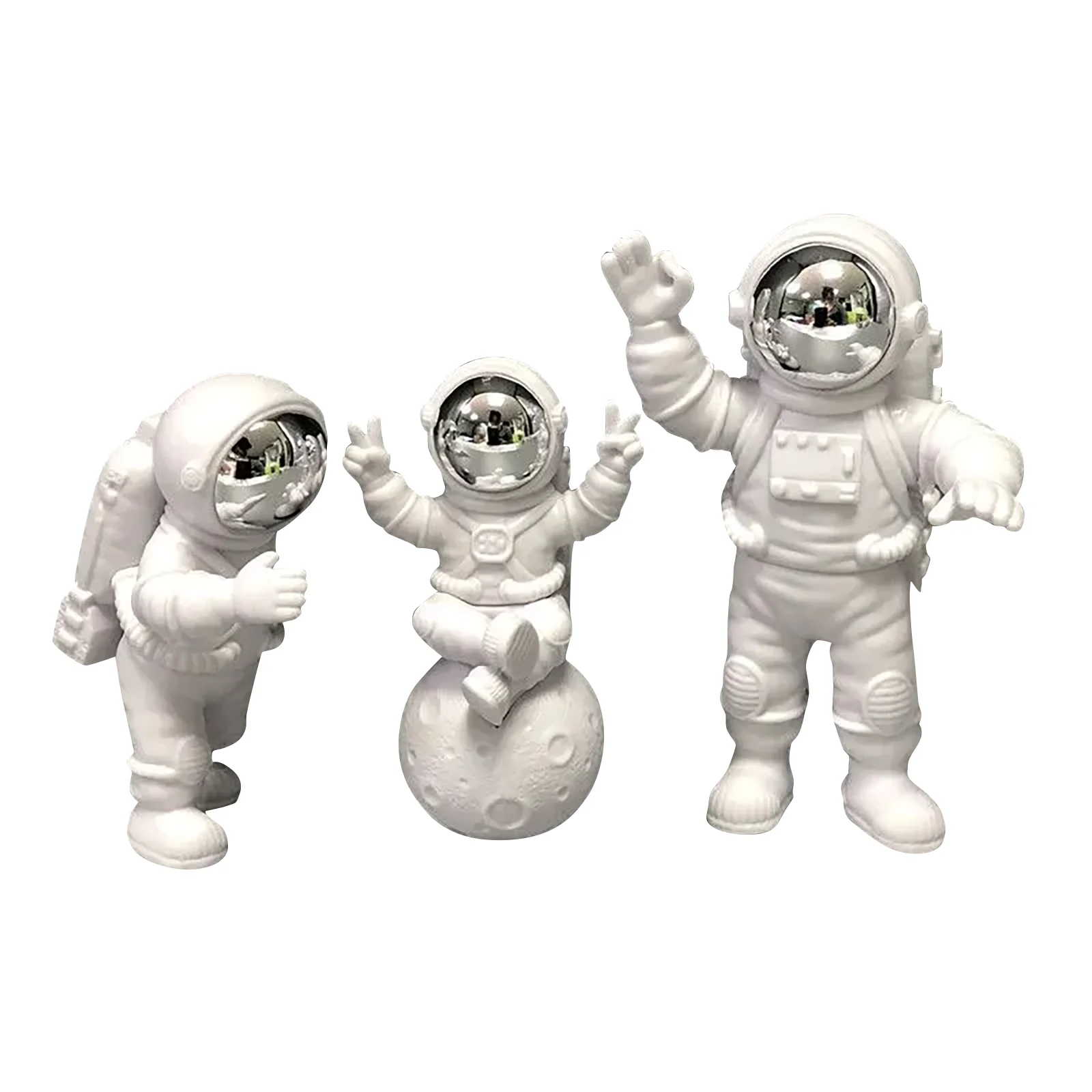 Astronaut Figurine, Astronaut Sculpture Home Decor, Astronaut Spaceman Resin Statues Ornament, Room Office Desktop Decoration