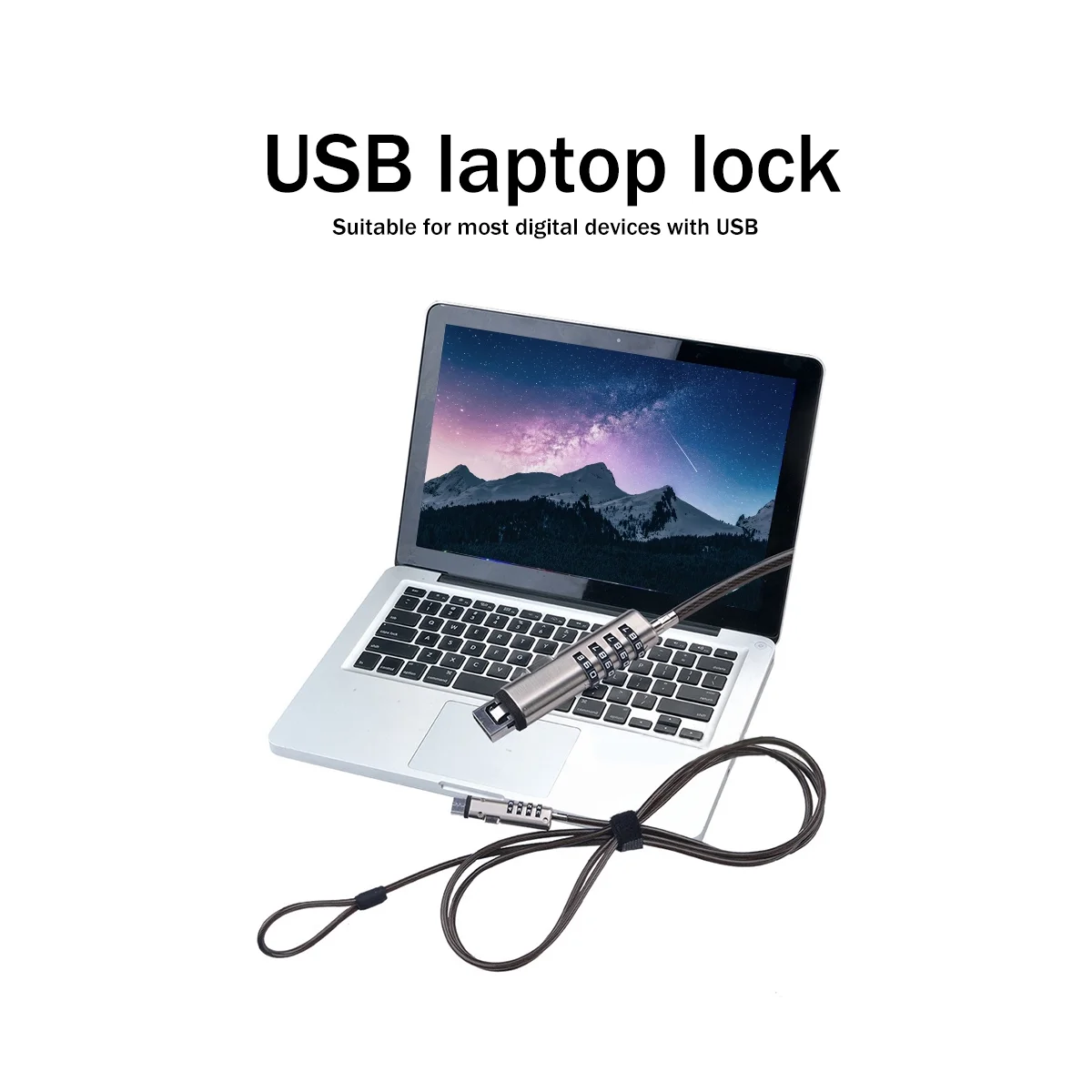 USB Password Lock Computer Lock Password Protection Anti-Theft Lock Universal Laptop Computer Password Lock