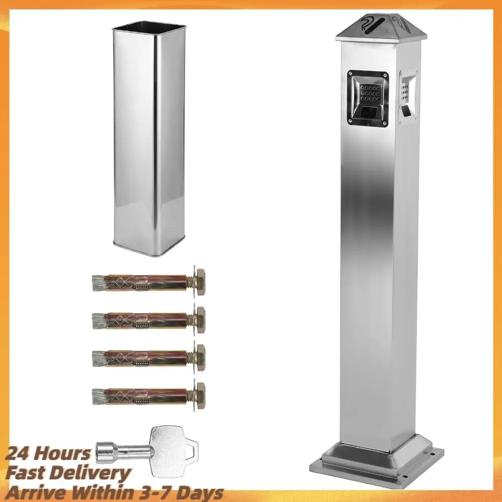 

Коммерческий мусорный бак для отходов, высота 43,7 дюйма, из нержавеющей стали, с замком и внутренним ведром, для отелей, офисов, дома, улицы