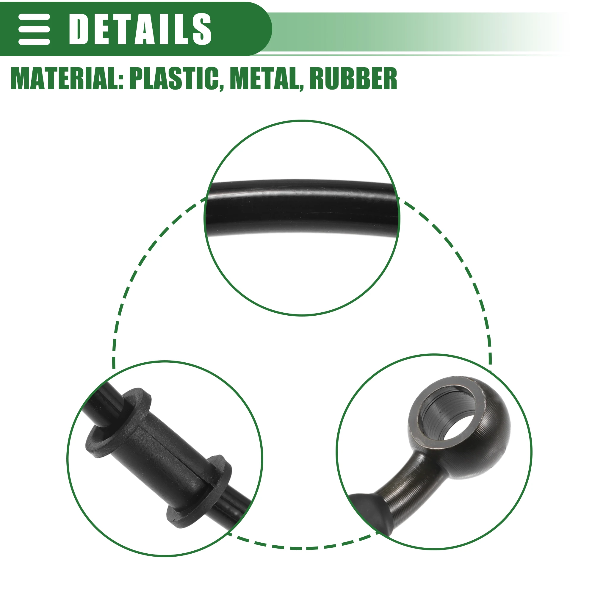 Motoforti 90 cm Motorrad geflochtener hydraulischer Bremsleitung Ölschlauch Schwarz Armeegrün 1 Set – Detail 18