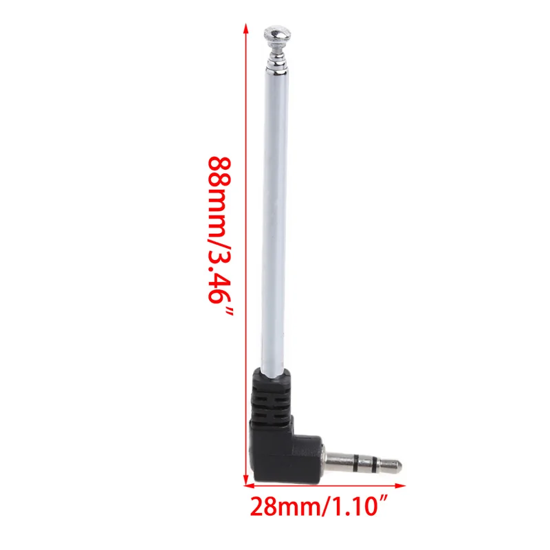 3.5mm FM Radio Receiver Antenna Retractable Aerial Stainless Steel Multi-Purpose Interface Suitable For Car Mobile Phone XXFF