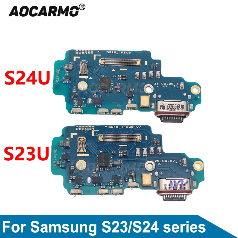 

Aocarmo для Samsung Galaxy S24 S23 Ultra S24U S23U S918U S928 зарядный порт, зарядное устройство, док-станция с SIM-картой, гибкая плата