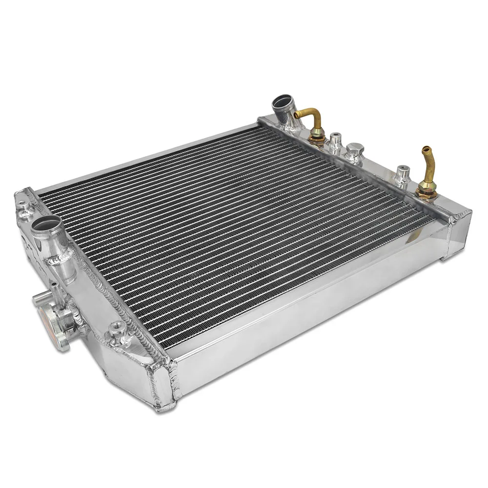 Aluminum Racing Dual Core 2-Row Cooling Radiator AT