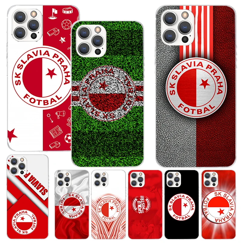 Sk Slavia Praha Czech Republic Print Soft Case for iPhone 16 15 14 13 12 11 Pro Max Art Phone Shell XS XR X SE 7 Plus 8 Pattern 