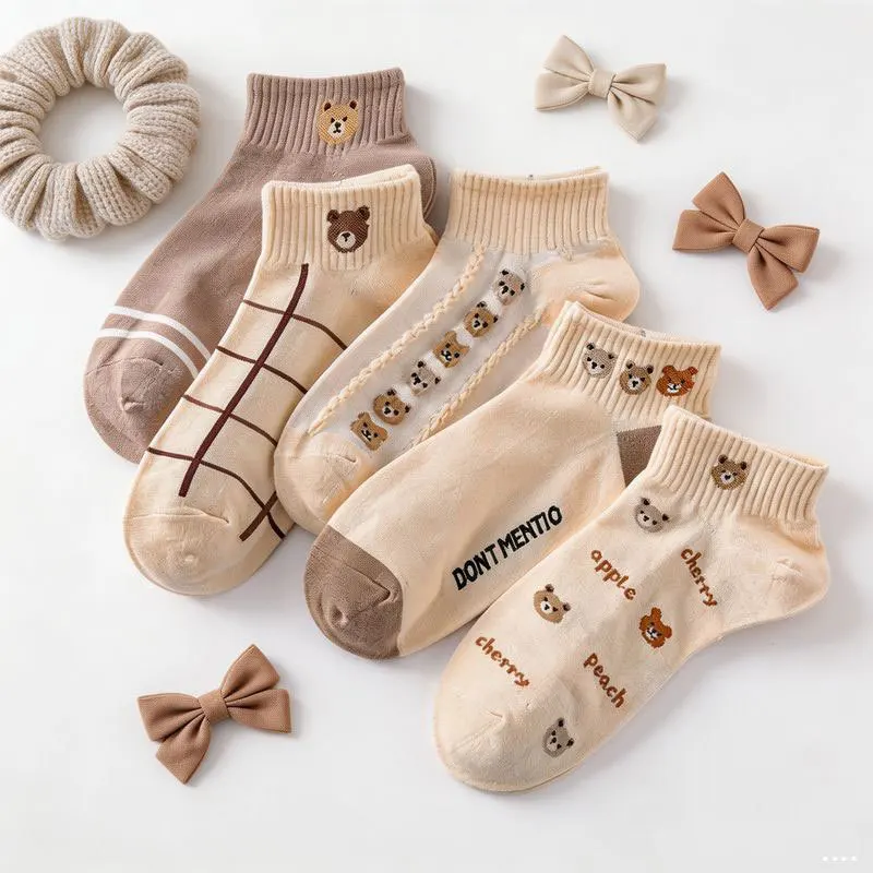 5-10-pares-de-meias-femininas-estilo-coreano-finas-e-respiraveis-para-primavera-e-verao-com-estampa-de-urso-em-desenho-animado
