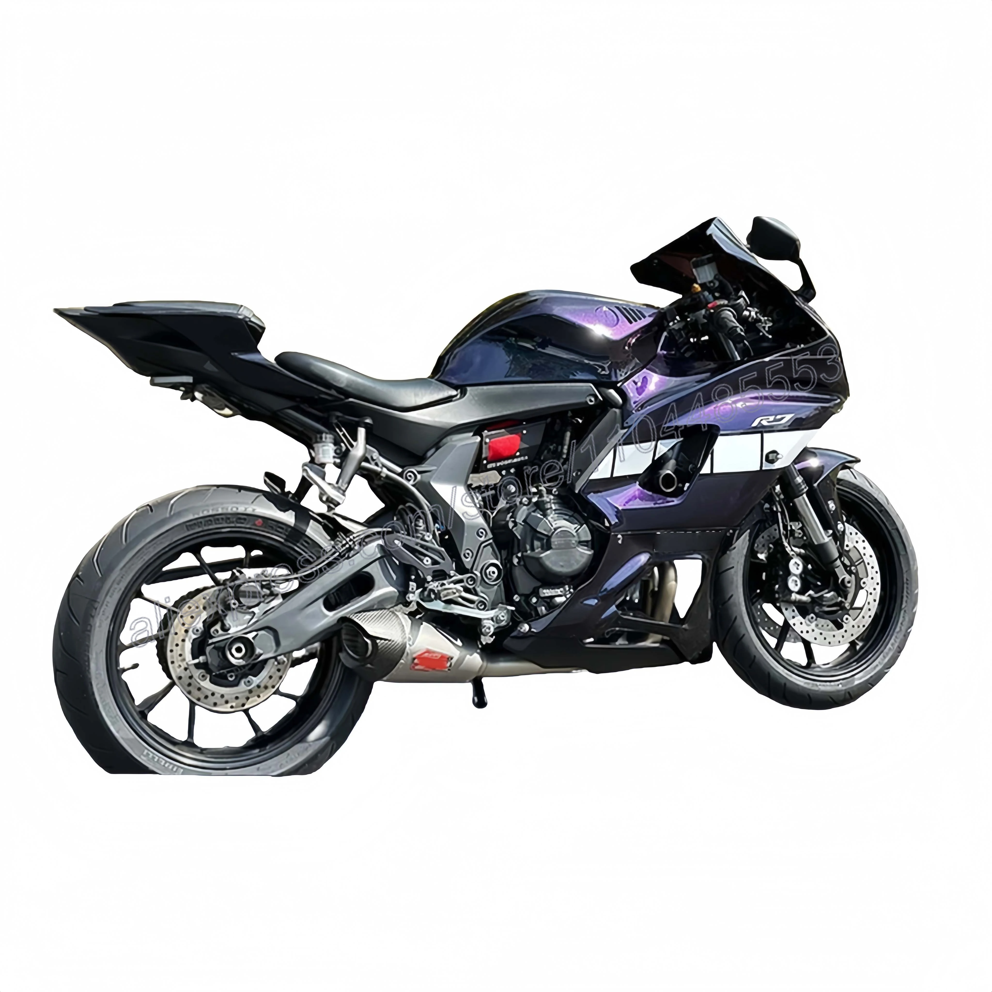 مجموعة انسيابية حقن الدراجات النارية الكهربائية الزرقاء لياماها YZF R7 2021-2023 YZFR7 2024 2025 هدية قذيفة