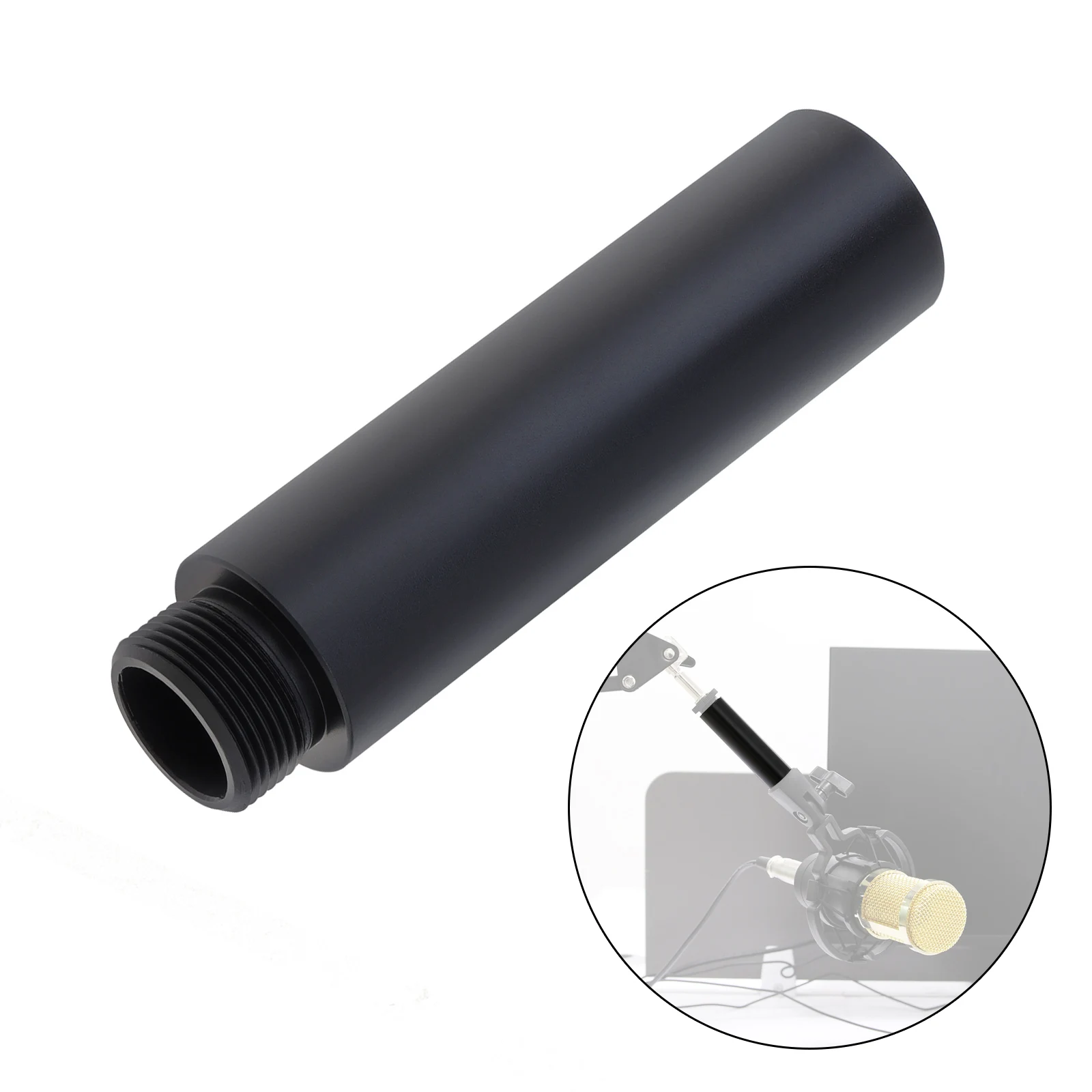 

5/8-Inch Threaded Mic Stand Extension Screw Boom Tubes Microphones Extension Rod for Desk Stand / Arm Stand, Bracket Mount Screw