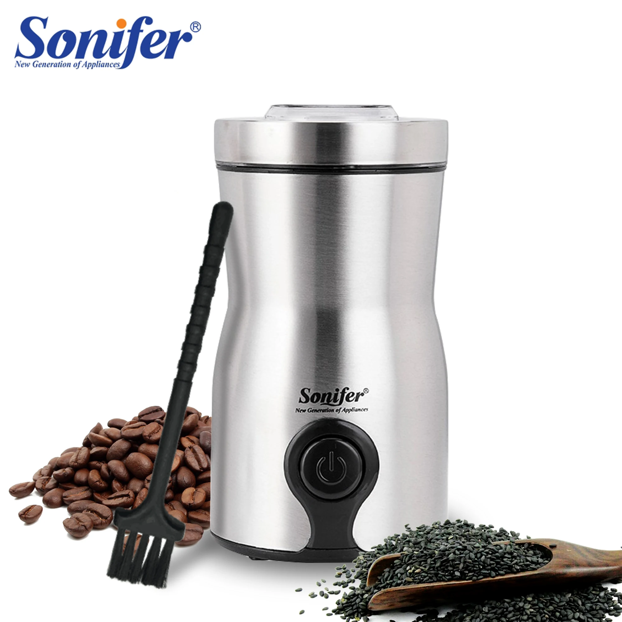 

Mini Electric Coffee Grinder Maker Kitchen Salt Pepper Grinder Spices Nut Seed Coffee Beans Mill Herbs Nuts 220V Sonifer