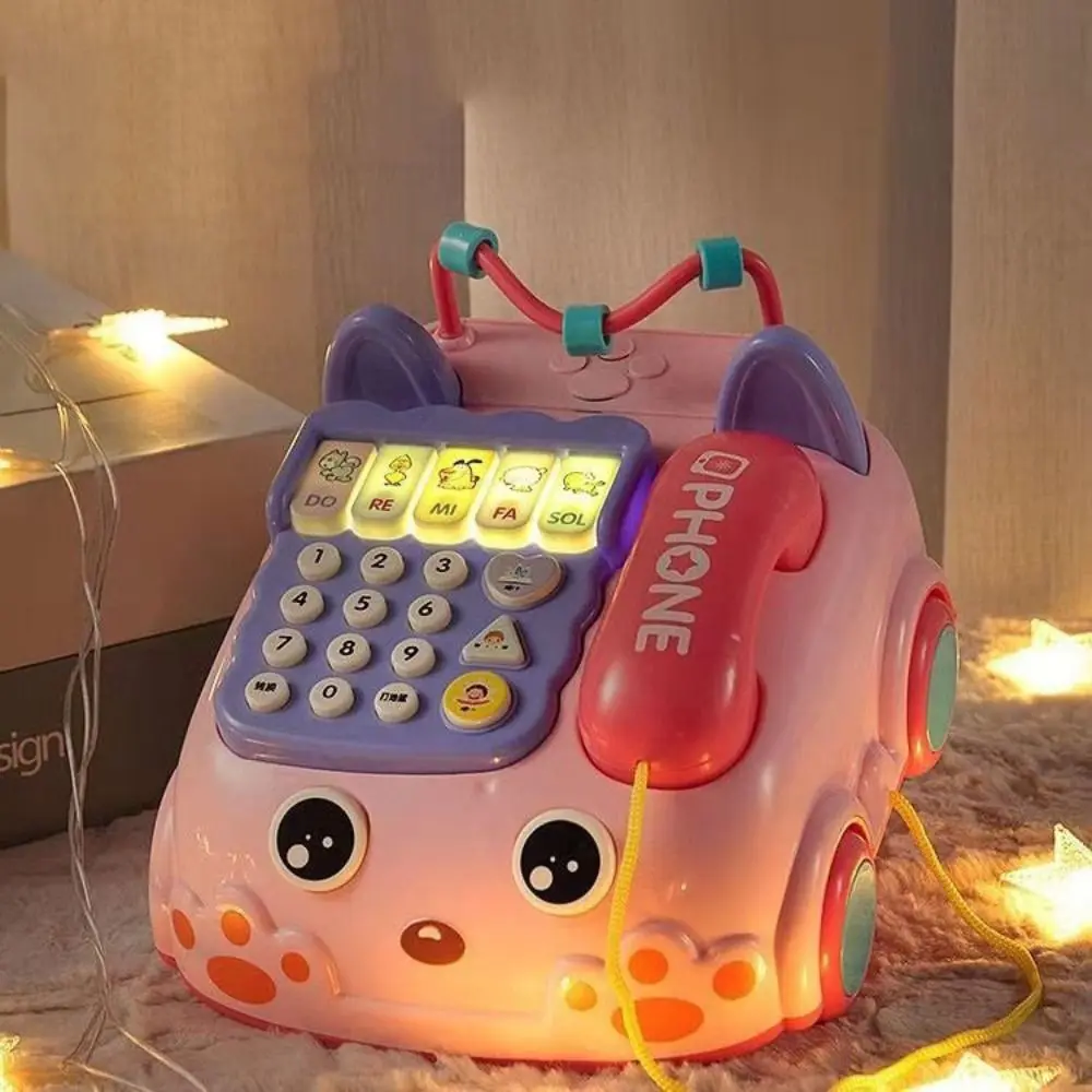 Zabawka dla niemowląt ABS, telefon, muzyka, głos, puzzle, pianino dla niemowląt, zabawka muzyczna ze światłem, symulacja, wczesna edukacja, elektroniczna maszyna edukacyjna