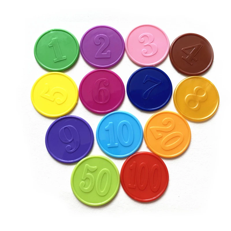 10 Stks/partijen! Plastic Poker Chip Voor Gaming Tokens Plastic Munten Familie Club Board Games Speelgoed Creatief Cadeau Voor Kinderen