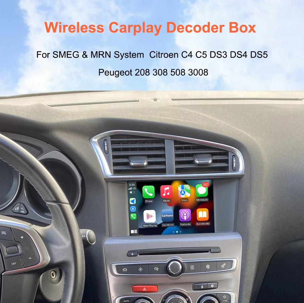 Bonroad Wireless Carplay Android Auto Interface For Peugeot Citroen SMEG MRN Picasso C4 C5 DS4 DS3 308 508 208 3008 Mirror Link – Detail 1
