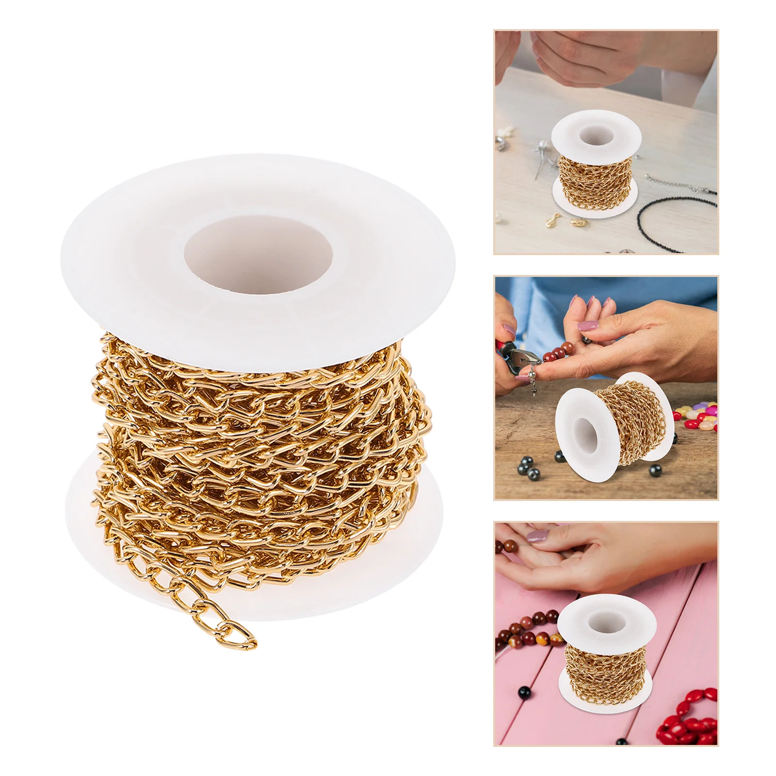 

1 Shaped Fine Aluminum Jewelry Making Chain DIY Necklace Extender Bracelet Making Chain Craft Supply for Jewelry