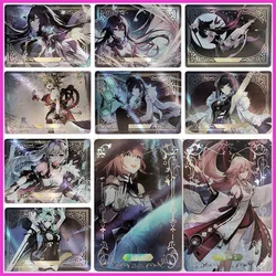 Anime Goddess Story Rare SSR Reflections Flash Cards Hu Tao Fischl Bailu Barbara Toys for boys Collectible Cards Birthday Gifts