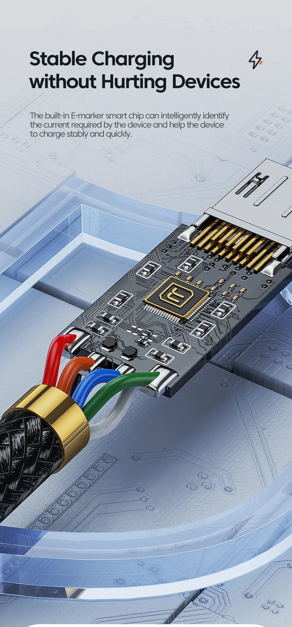 Toocki 2,4A USB-zu-Micro-Kabel für Kopfhörer und Ventilatoren, 1/2/3/5er-Pack, Schnellladung, Handy-Micro-Kabel für Samsung Xiaomi, Datenkabel – Detail 7