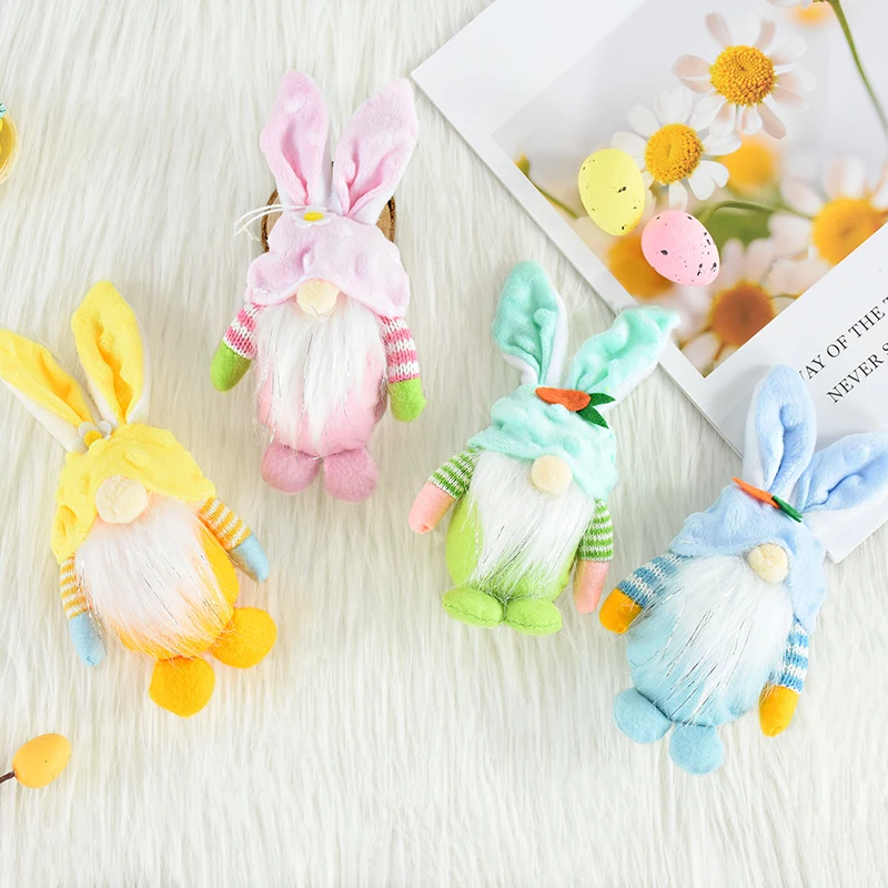 

Easter Faceless Gnome Rabbit Doll Hanging Ornaments Spring Easter Party Home Decoration Kids Gifts Favors Cute Bunny Dwarf Dolls