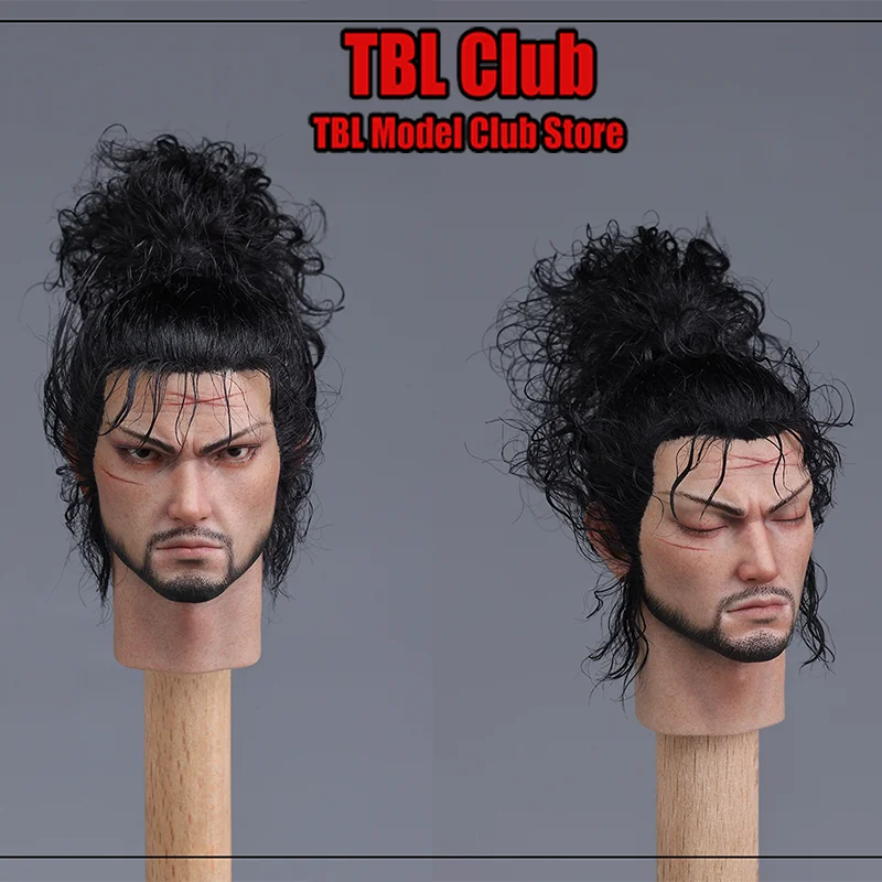 1/6 Scale A-Implanted Hair Movable Eye Head Sculpt B-Closed Eye Rooted Hair Head Sculpt For 12-inch Action Figure Soldier W TOYS