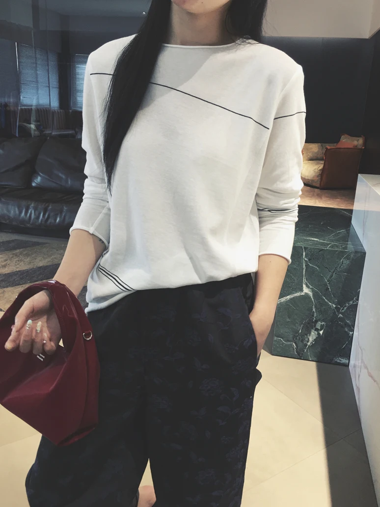 

Cuijia витая трикотажная длинная полосатая футболка све, цветная тканая дышащая удобная женская повседневная модная летняя футболка с подставкой