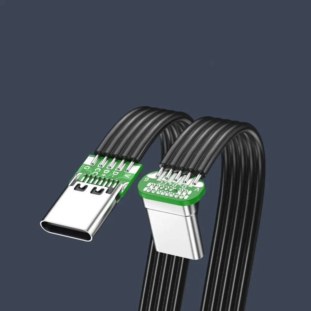 Doppelköpfiges Schnellladekabel, Anti-Oxidation, leichtes Schnelllade-Datenkabel, flexible, flache Rohrbiegung