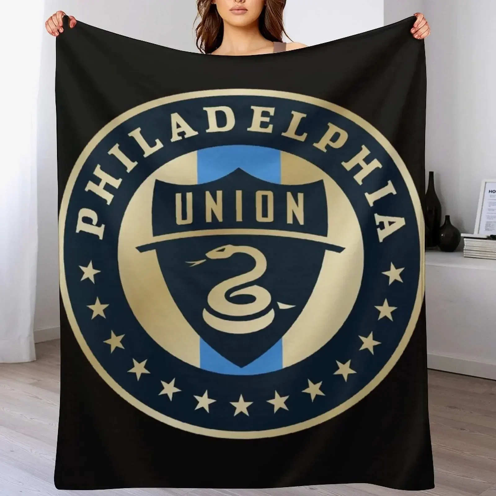 Philadelpia-Union Throw Blanket Giant Sofa Loose Furrys Blankets