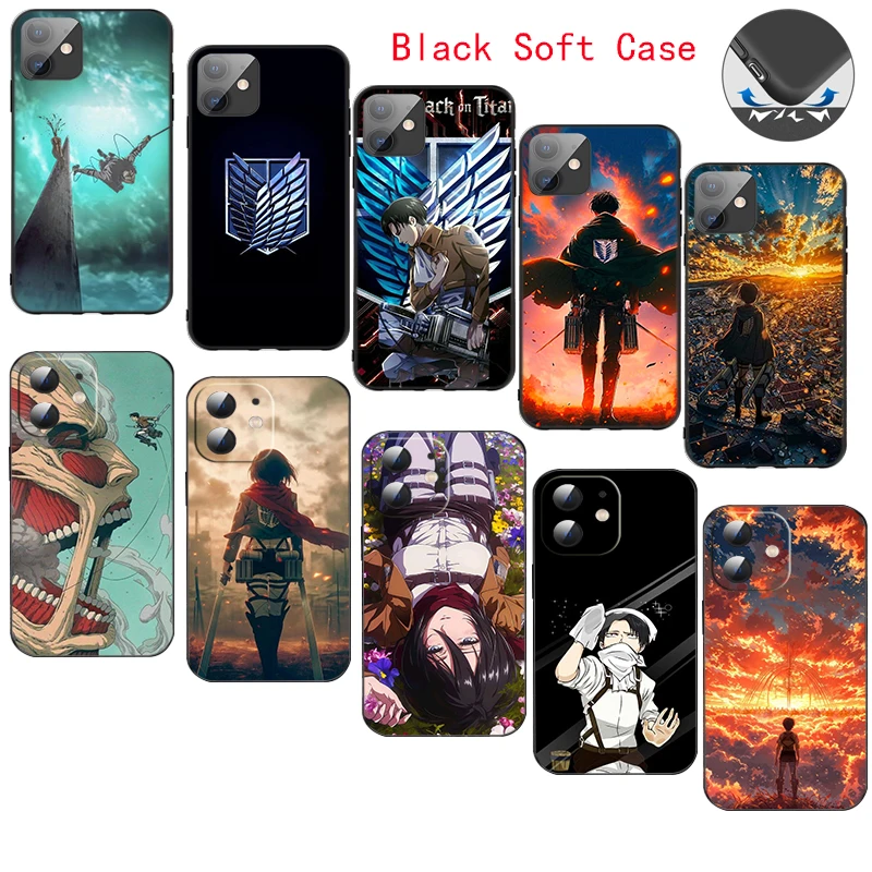 CR12 Attack on Titan Anime Soft Silicone Case for Xiaomi Mi F1 9T Pro A1 5X A2 Lite A3 CC9E 10T Pro 11T  12Pro 12X Caver