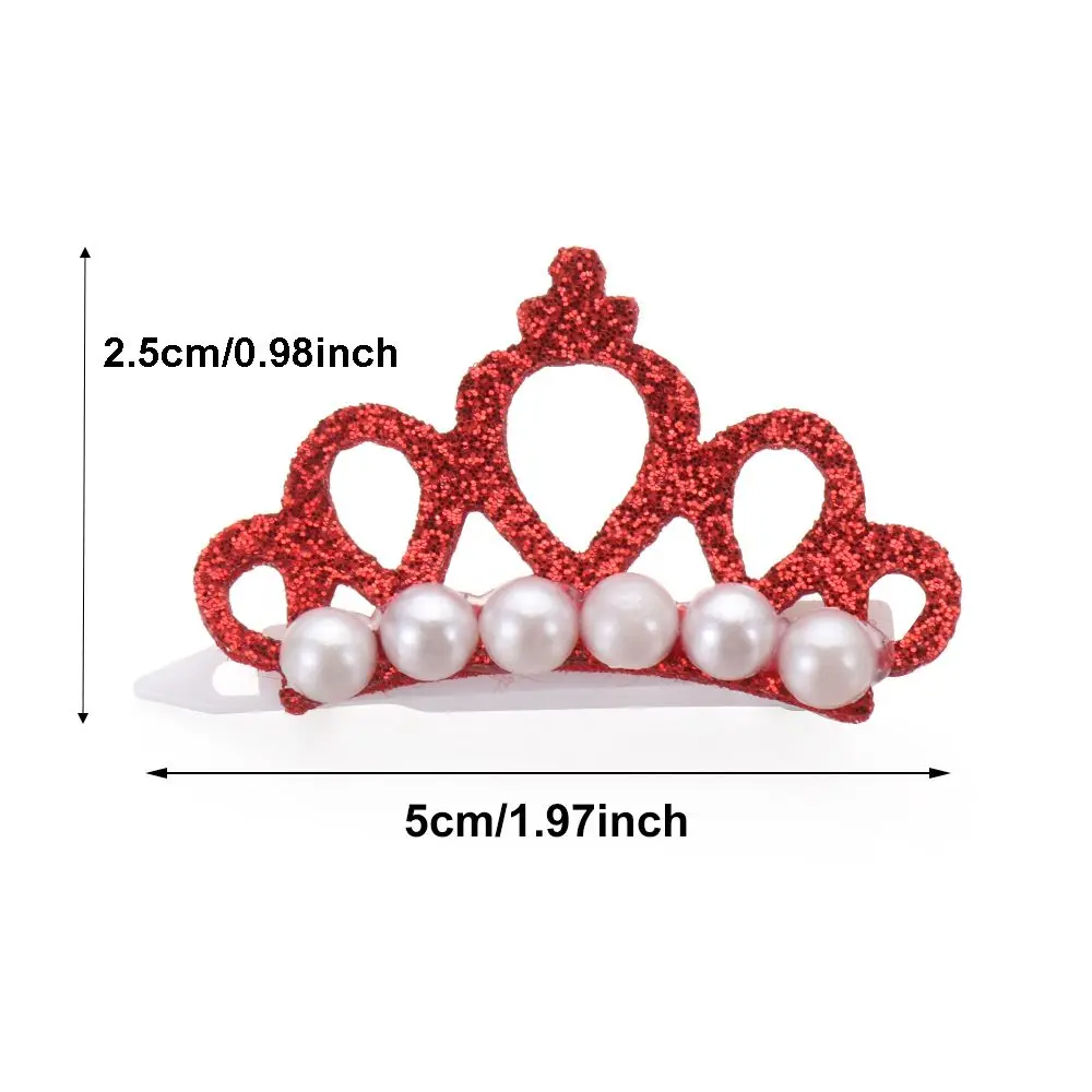 Small Dogs Faux Pearl Crown Shape Bows Hair Clips Bow Cute Head Decoration For Pets Hair Clips Grooming Cat Bow Pet Accessoires