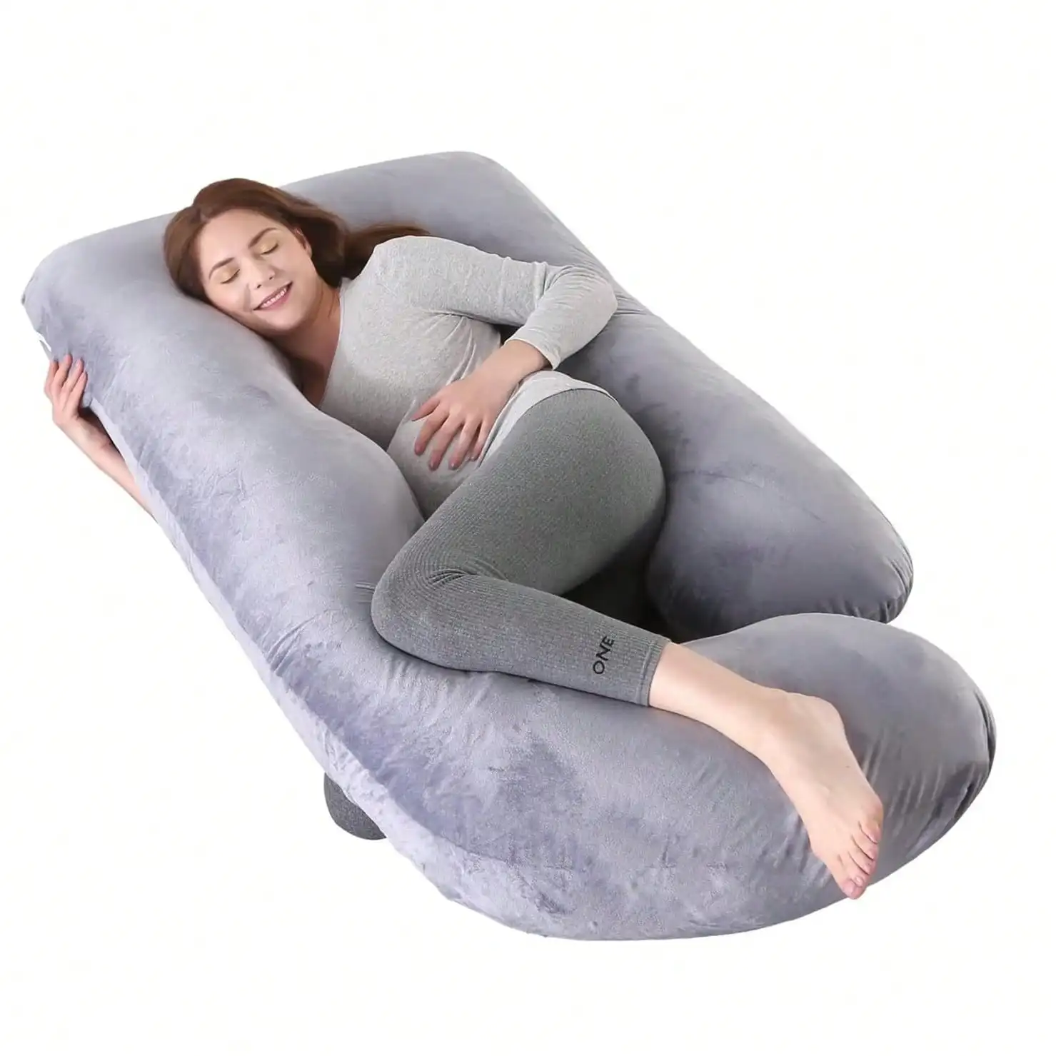 Oreillers de grossesse pour dormir, oreiller de maternité complet en forme de G avec housse amovible – Oreiller de grossesse de soutien pour femmes