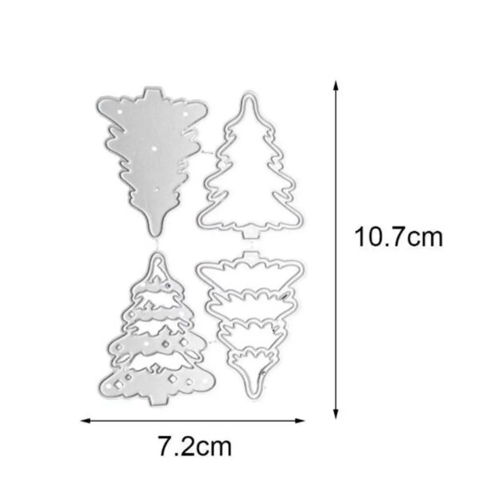 Christmas Trees Metal Cutting Dies Stencil Scrapbooking Diy Album Paper Card Embossing Decor Craft Knife Mould