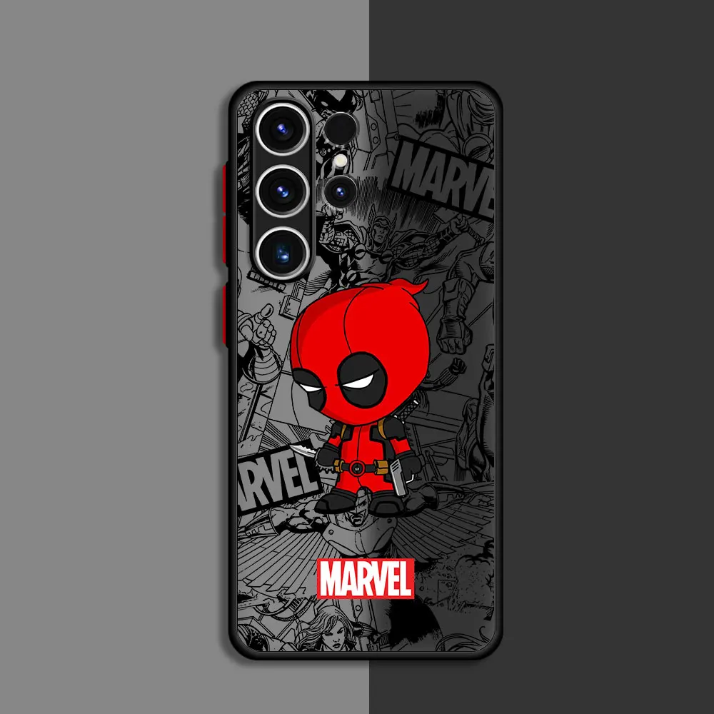 Marvel Funny Deadpool Frosted Case For Samsung Galaxy S23 Plus S22 Ultra S20 FE S21 S10 Note 20 10 Lite S9 S24 Funda Phone Cover