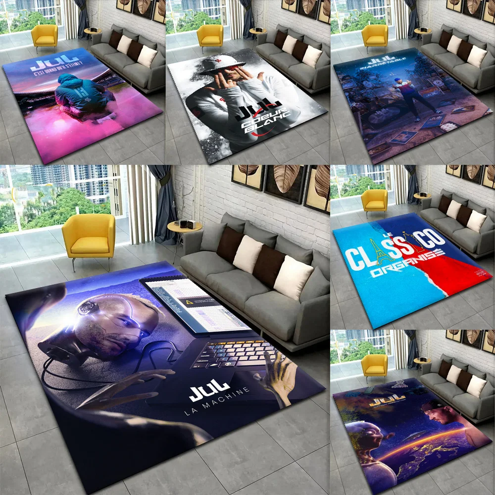 J-Jul Rapper Music Album Cover Carpet Rug for Bedroom Living Room Decor Sofa Home Kids Game Area Rug Non-slip Floor Mat