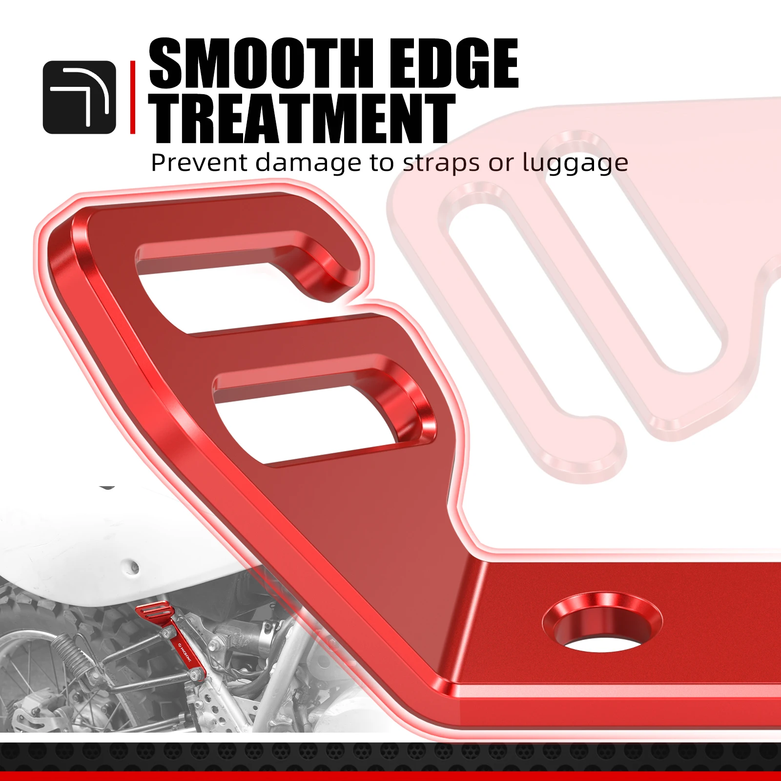 NICECNC For 2025 2024 2023 2022 Honda XR650L 1993-2025 XR 650L Motorcycle Luggage Strap Fixing Tie Down Mount Bracket Aluminum