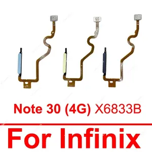Bilashmart Fingerprint Flex Infinix Note 30 4G X6833B X6716B On OFF Power Button Fingerprint Sensor Flex Cable Parts