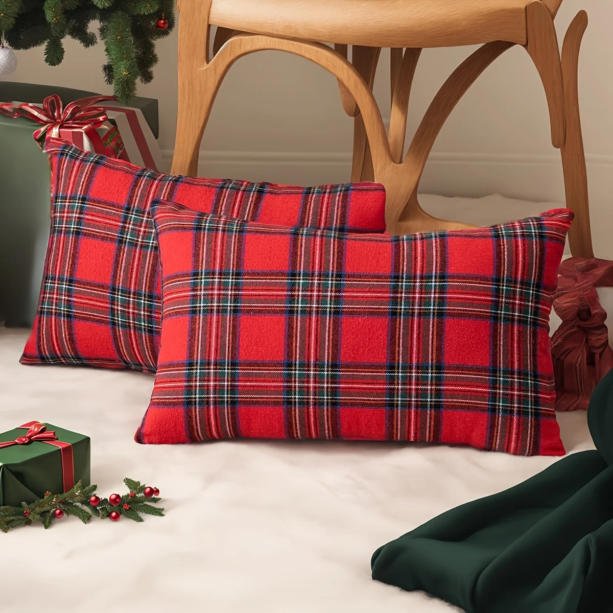 2 قطعة عيد الميلاد منقوشة وساد - مراجعة Pillow Insert 18X18 وسعره