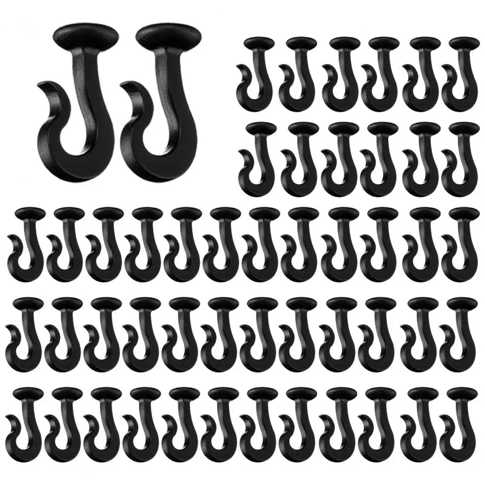 Curtain Hooks Set Mosquito Net Hooks 50/100pcs Heavy Duty Plastic Gazebo Curtain Hooks Mosquito Netting Fasteners for Hotels