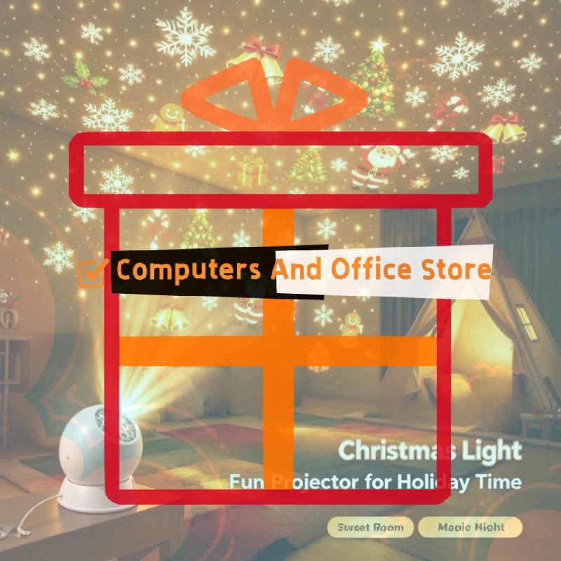 Christmas Projector Light Rotating Santa Snowflake Gingerbread Man LED Projection Lamp Indoor Xmas Home Decor