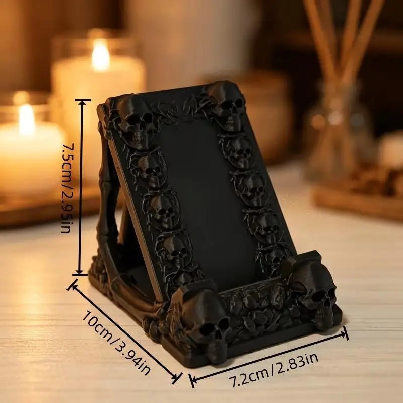 Personalized Gothic Style Skull Phone Holder Desktop Decoration Creative Birthday Gift for Halloween Party Favors