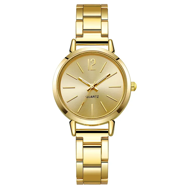 Ladies Fashion Simple Digital Alloy with Quartz Watch Bracelet Luxury Women Simple Dial Ladies Watches Reloj Mujer