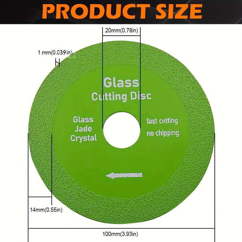 Diamond Glass Cutting Disc for Marble, Ceramic Tile & Jade | Sharp Brazed Polishing Saw Blade for Precision Cutting & Grinding