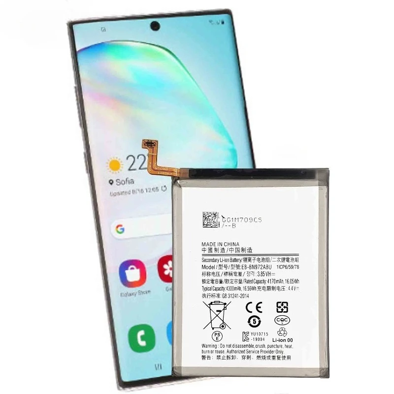 بطارية جديدة عالية الجودة 3.8 فولت 4300 مللي أمبير EB-BN972ABU لأجهزة سامسونج جالاكسي نوت 10 + نوت 10 بلس نوت 10 نوت 10 + بلس SM-N975F SM-N975DS