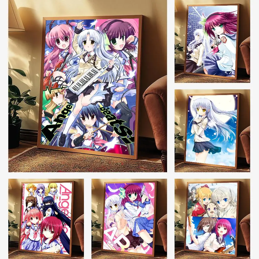 أنيمي A-Angel B-Beats ملصق فني ذاتي اللصق ملصق مضاد للمياه مقهى غرفة النوم جدار ديكور