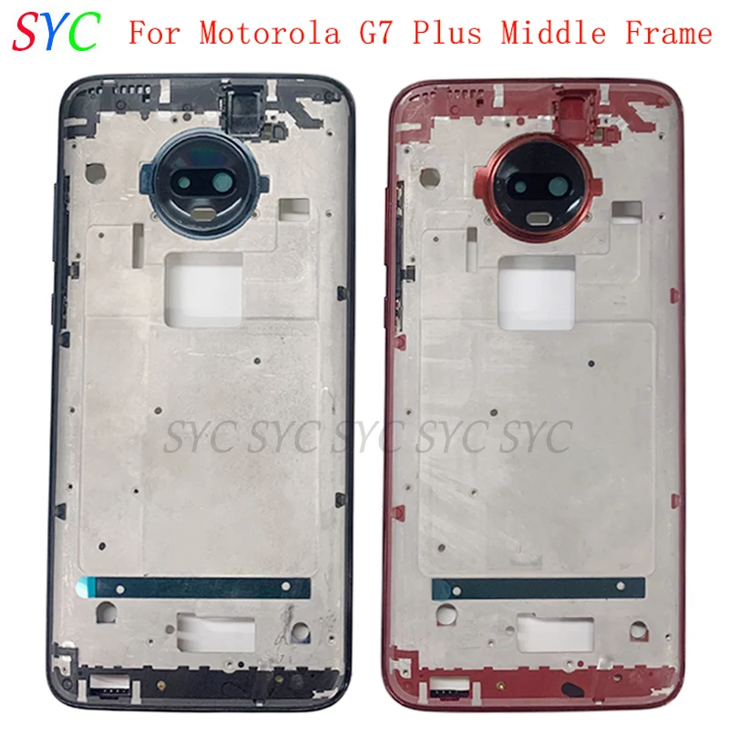 

Middle Frame Center Chassis Cover Housing For Motorola Moto G7 Plus Phone Metal LCD Frame Repair Parts