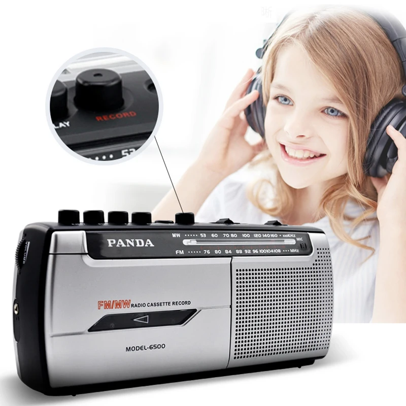 Portable Cassette Player Tape Recorder Walkman Music Speaker FM MW Radio For Elderly Kids Learning Language（220V)）l