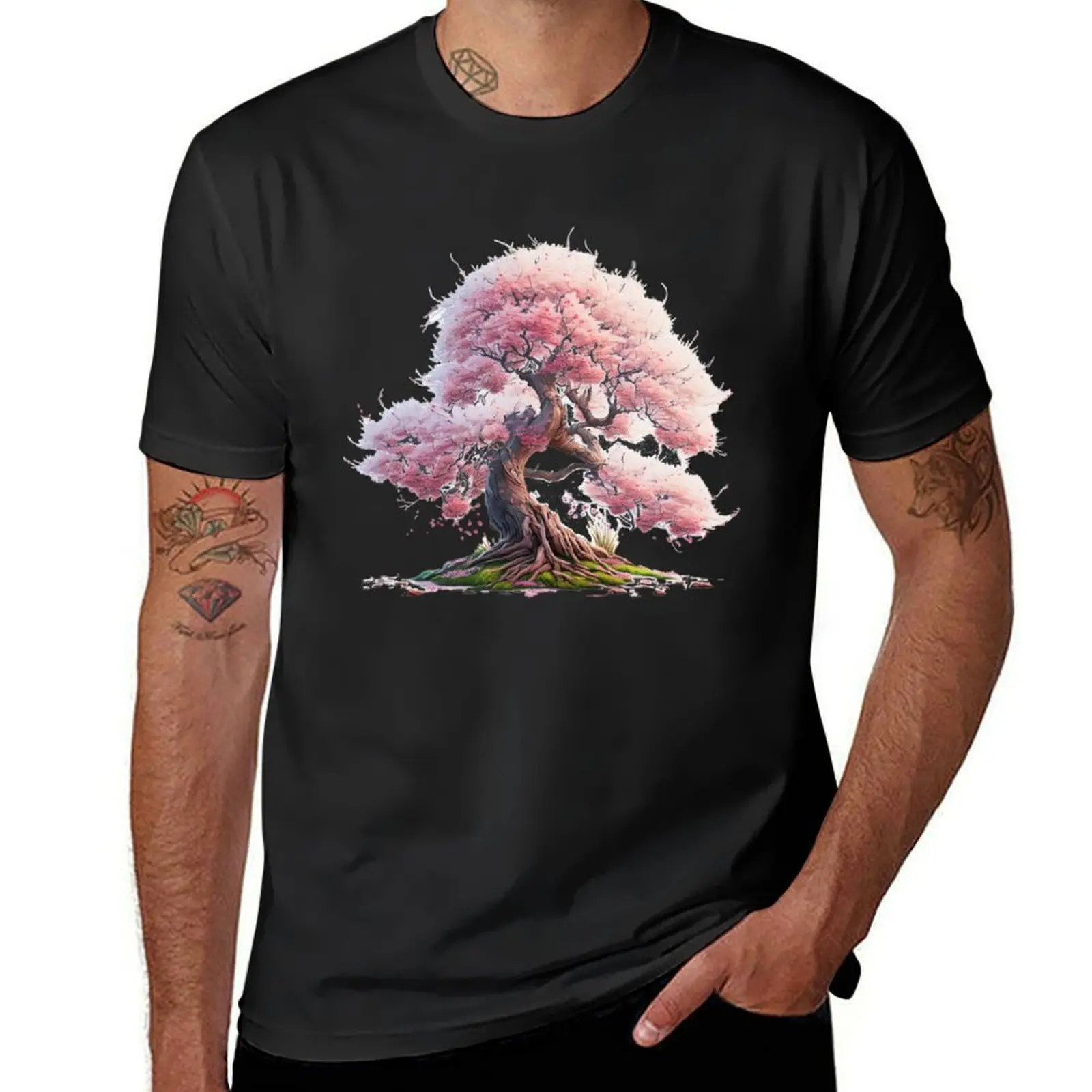 

Sakura Tree - Cherry Blossom Tree T-Shirt funnys quick drying slim fit t shirts for men